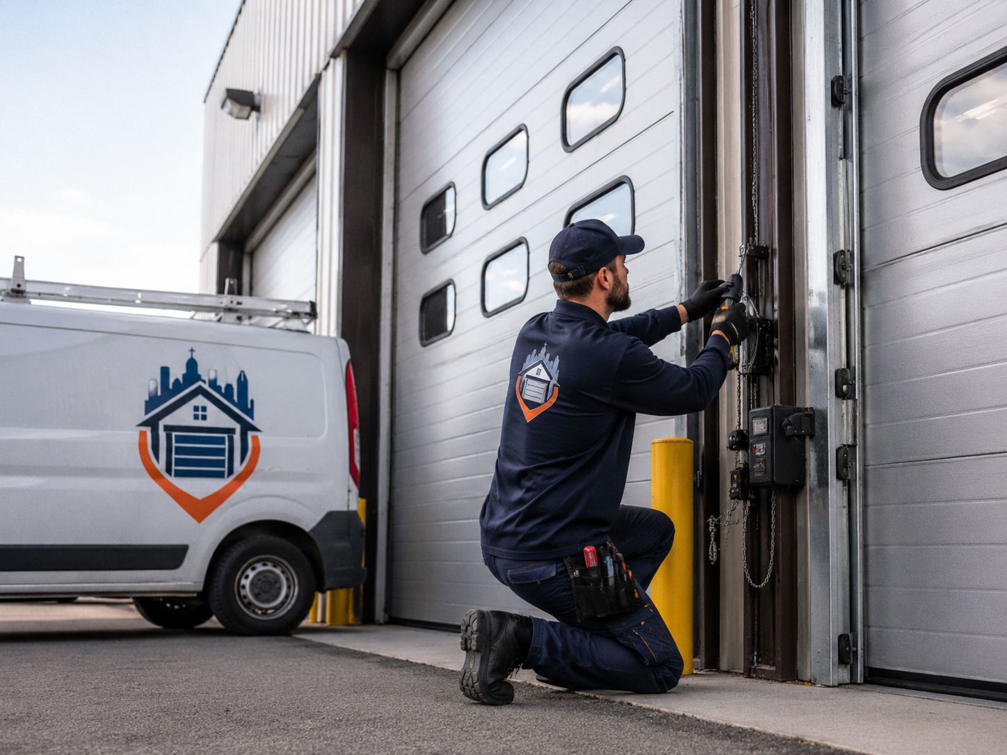 Réparation de porte de garage commerciale à Montréal pour entrepôts et commerces